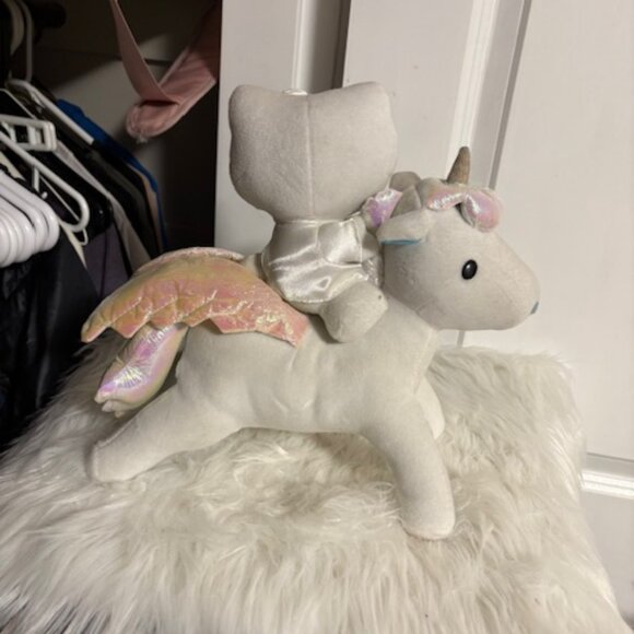 Hello Kitty 25th Anniversary Plush Riding Unicorn Rare Sanrio Toy Rare - Picture 4 of 4